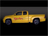 red chrome flame decal on yellow truck